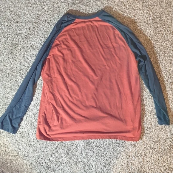 Men's Long Sleeve Shirt - Red and Blue - Picture 5 of 5
